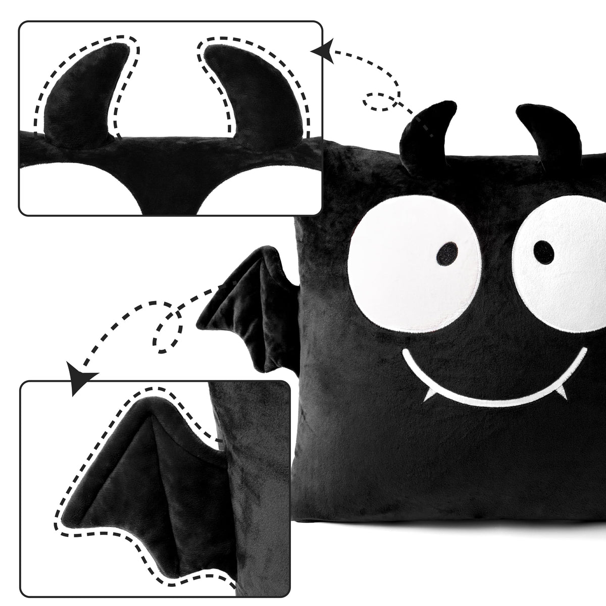 AELS Halloween Monster Pillow Covers 18x18 Inch Set of 2, Red