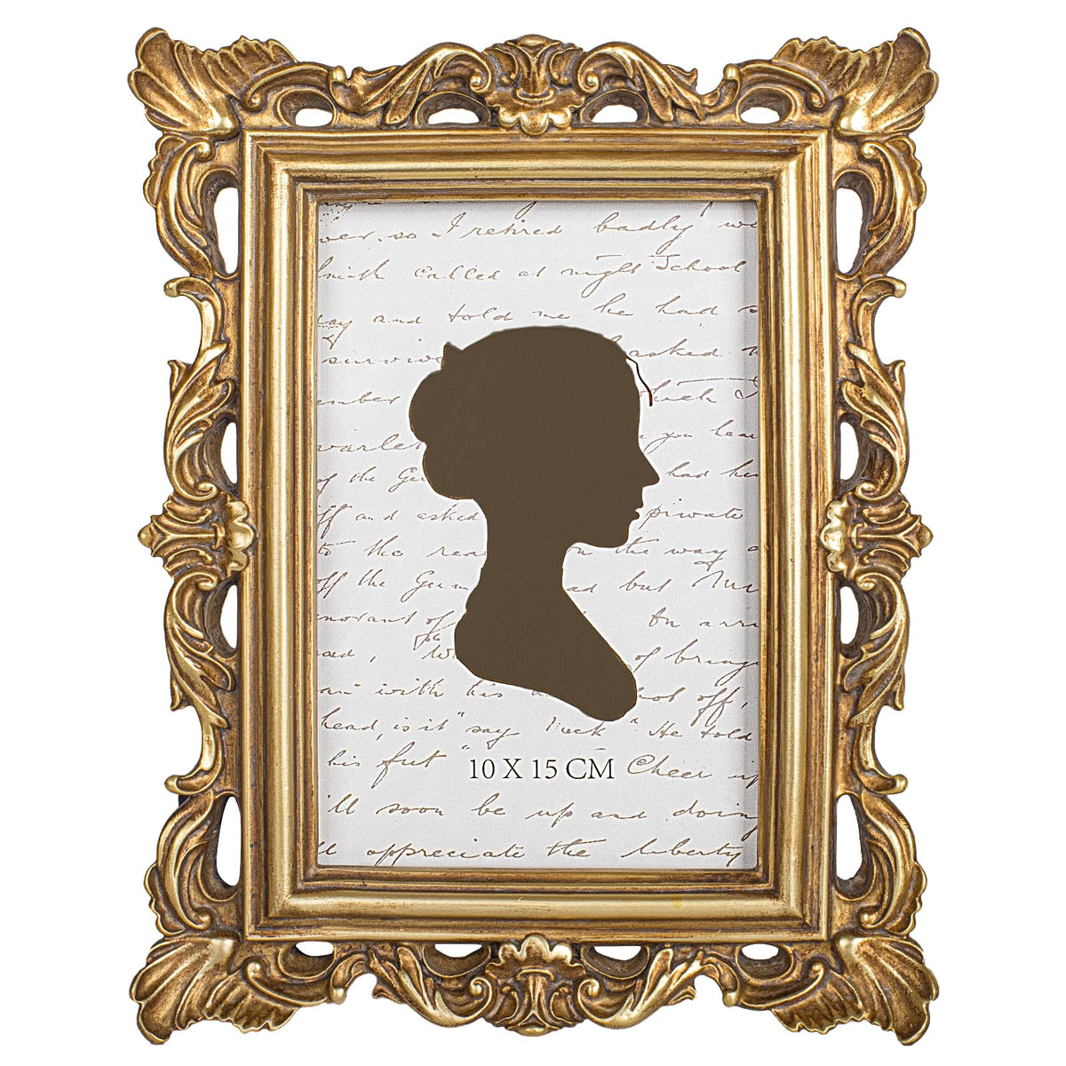 AELS 8x10 Inch Vintage Picture Frame, Elegant Antique Photo Frames with Glass Front, Photo Display, Tabletop Wall Hanging, Gift Ideas, Golden Bronze