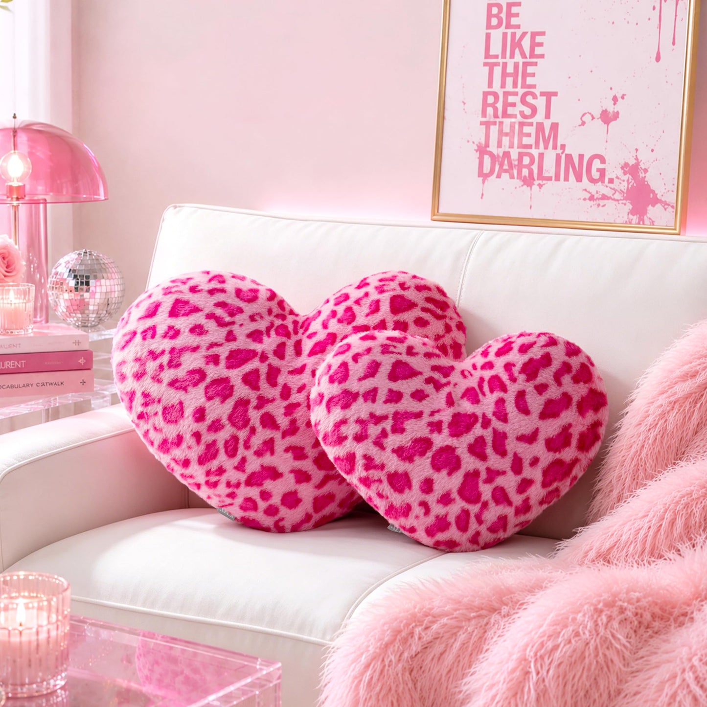 AELS Heart Shaped Pillow, 17.7 Inches Heart Decorative Throw Pillows, Velvet Love Cute Pillows, Valentines Day Decorations, Wedding Decor, Living Room Bedroom Nursery Decor, Golden