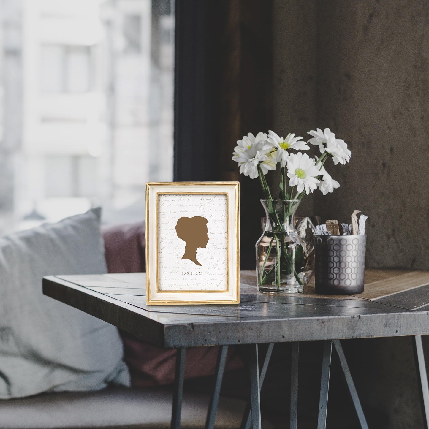 AELS 8x10 Inch Vintage Picture Frame, Elegant Antique Photo Frames with Glass Front, Photo Display, Tabletop Wall Hanging, Gift Ideas, Teal Blue with Gold Trim