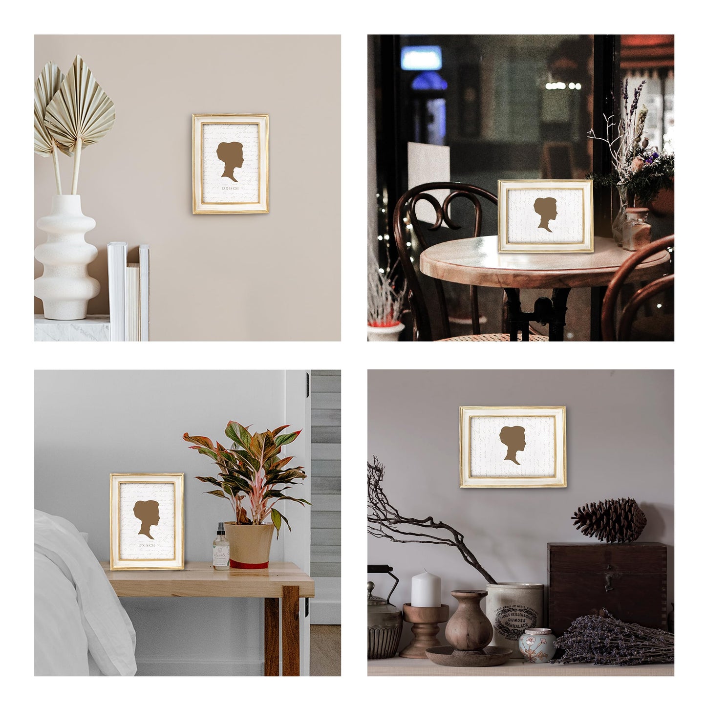 AELS 8x10 Inch Vintage Picture Frame, Elegant Antique Photo Frames with Glass Front, Photo Display, Tabletop Wall Hanging, Gift Ideas, Teal Blue with Gold Trim