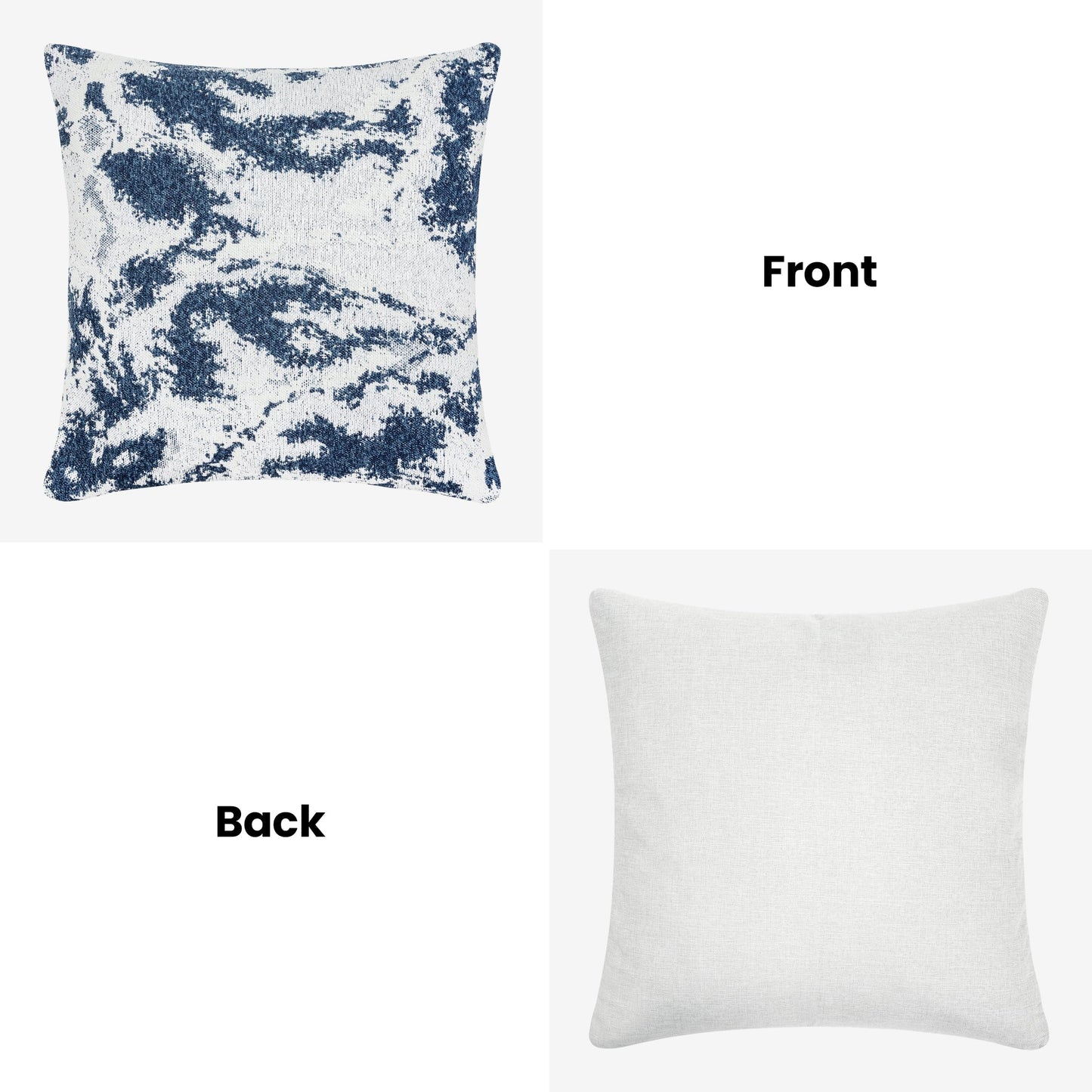 AELS Decorative Throw Pillow Covers 18x18, Set of 2, Abstract Jacquard Textured Pillow Case, Modern Cushion Case for Bed Couch Sofa, Ombre Gray (Covers Only)