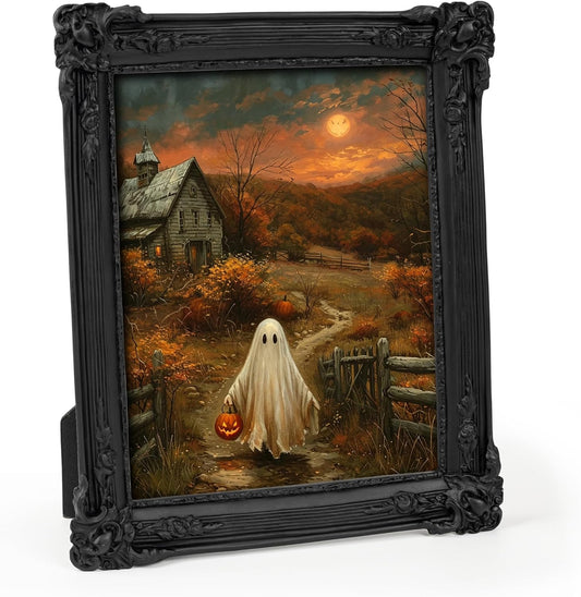 AELS 8x10 Gothic Vintage Picture Frame, Antique Black Ornate Resin Photo Frame with Glass, Victorian Baroque Decor for Tabletop or Wall Mount, Classic gift