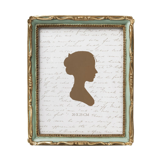 AELS 4x4 Inch Vintage Picture Frame, Elegant Antique Square Photo Frames with Glass Front, Photo Display, Tabletop Wall Hanging, Gift Ideas, Gold and Green