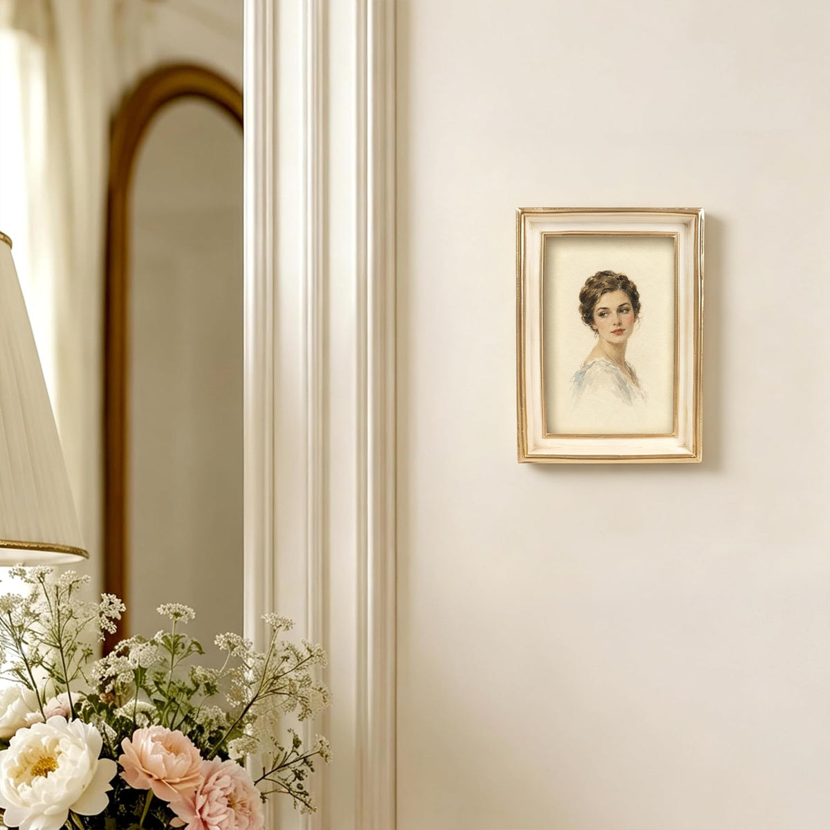AELS 4x6 Inch Vintage Picture Frame, Elegant Luxury Antique Photo Frames with Glass Front, Photo Display, Tabletop Wall Hanging, Gift Ideas, Pearl Pattern