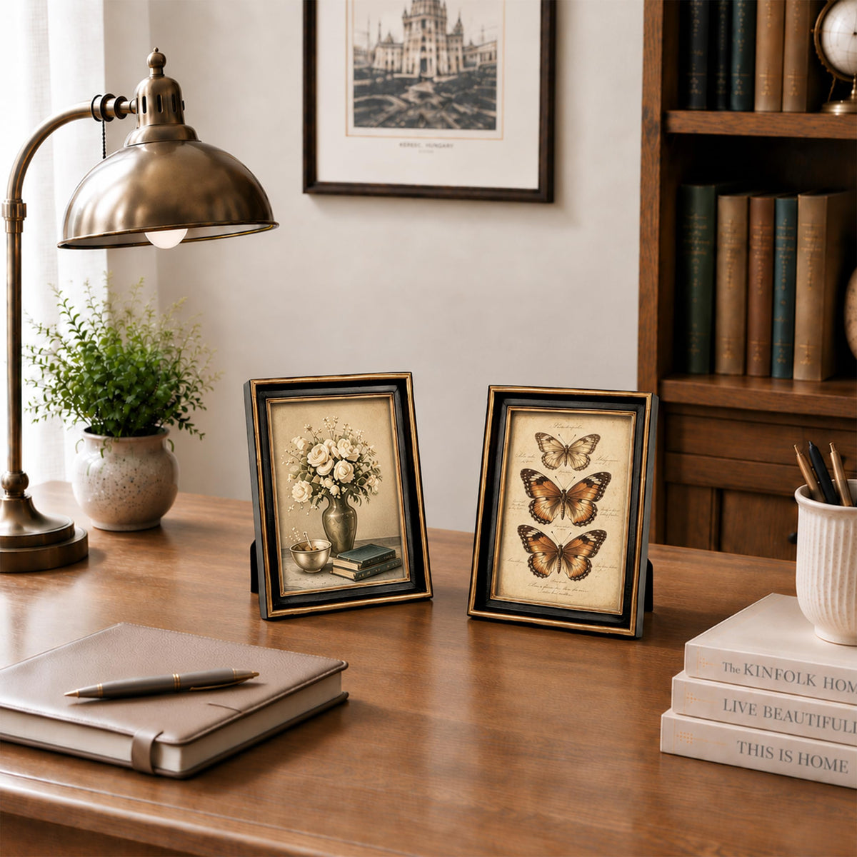 AELS 4x6 Inch Vintage Picture Frame, Elegant Luxury Antique Photo Frames with Glass Front, Photo Display, Tabletop Wall Hanging, Gift Ideas, Pearl Pattern