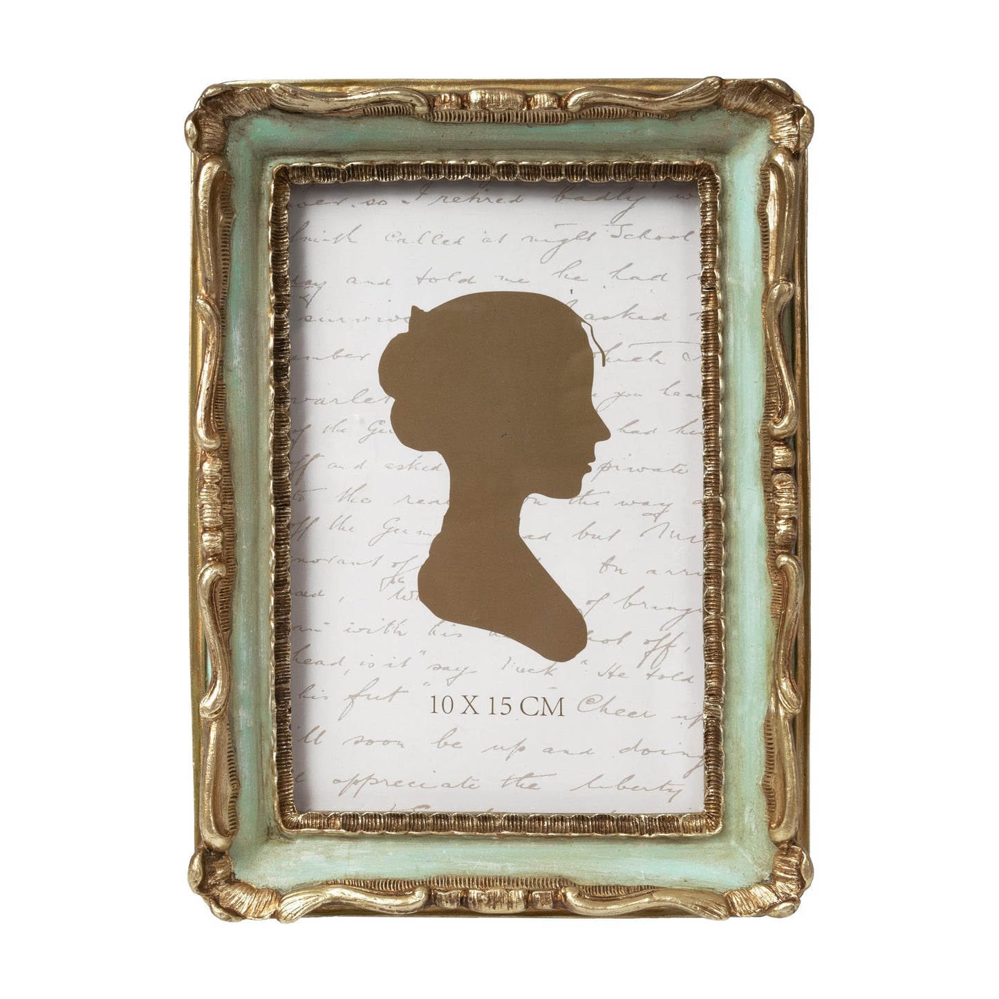 AELS 4x4 Inch Vintage Picture Frame, Elegant Antique Square Photo Frames with Glass Front, Photo Display, Tabletop Wall Hanging, Gift Ideas, Gold and Green