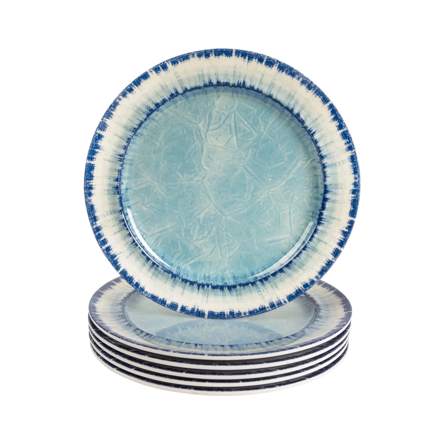 AELS Melamine Dinnerware Set of 12 Pcs Dinner Dishes Set for Indoor and Outdoor Use, Dishwasher Safe, Lightweight Unbreakable, BPA Free, Light Blue