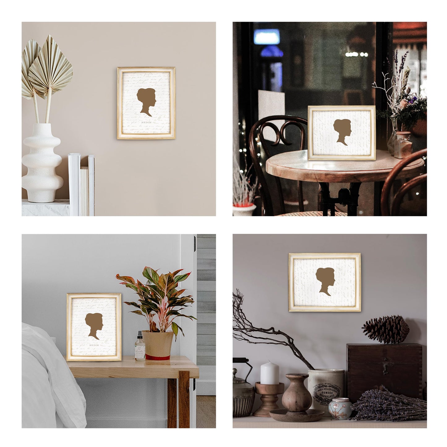 AELS 8x10 Inch Vintage Picture Frame, Elegant Antique Photo Frames with Glass Front, Photo Display, Tabletop Wall Hanging, Gift Ideas, Teal Blue with Gold Trim