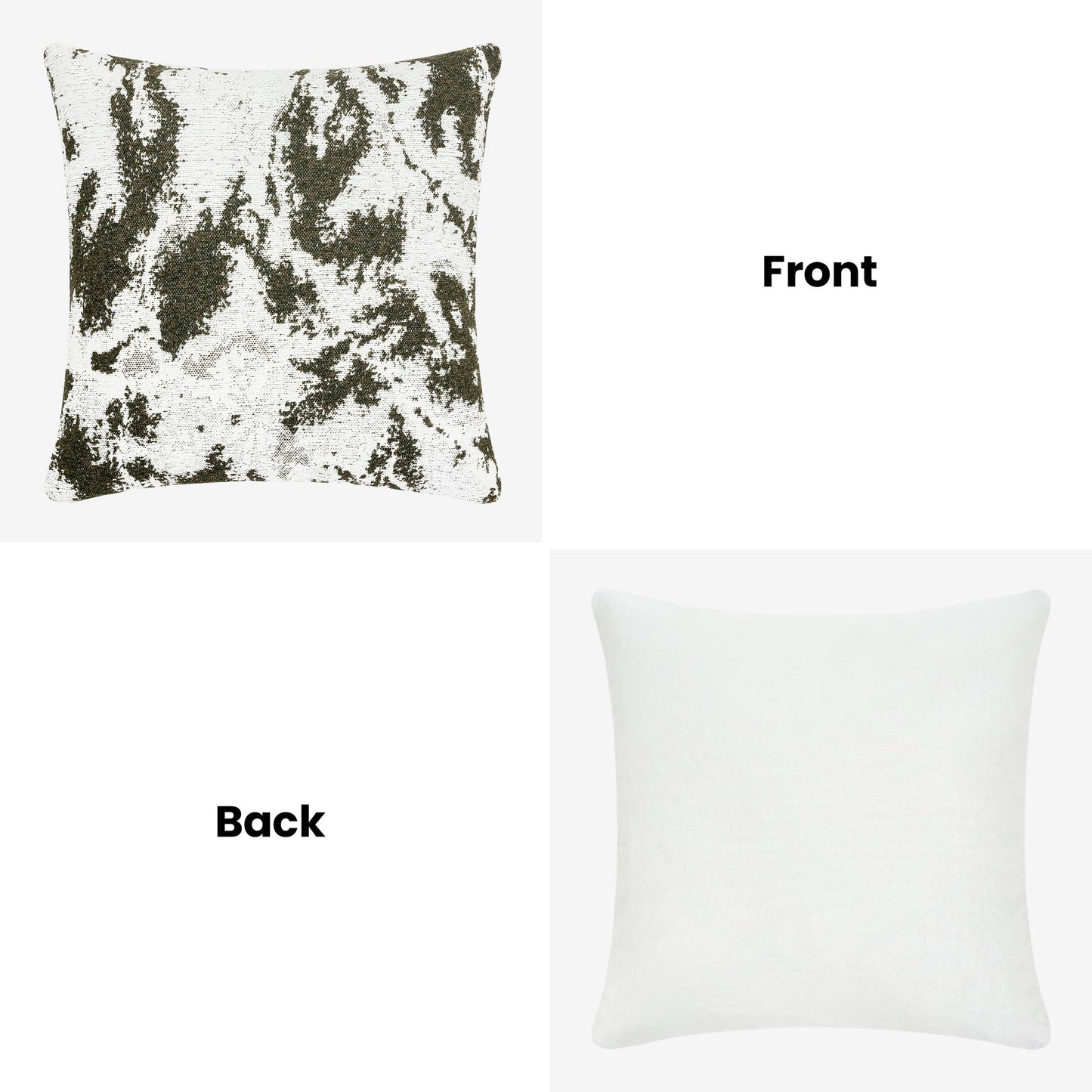 AELS Decorative Throw Pillow Covers 18x18, Set of 2, Abstract Jacquard Textured Pillow Case, Modern Cushion Case for Bed Couch Sofa, Ombre Gray (Covers Only)