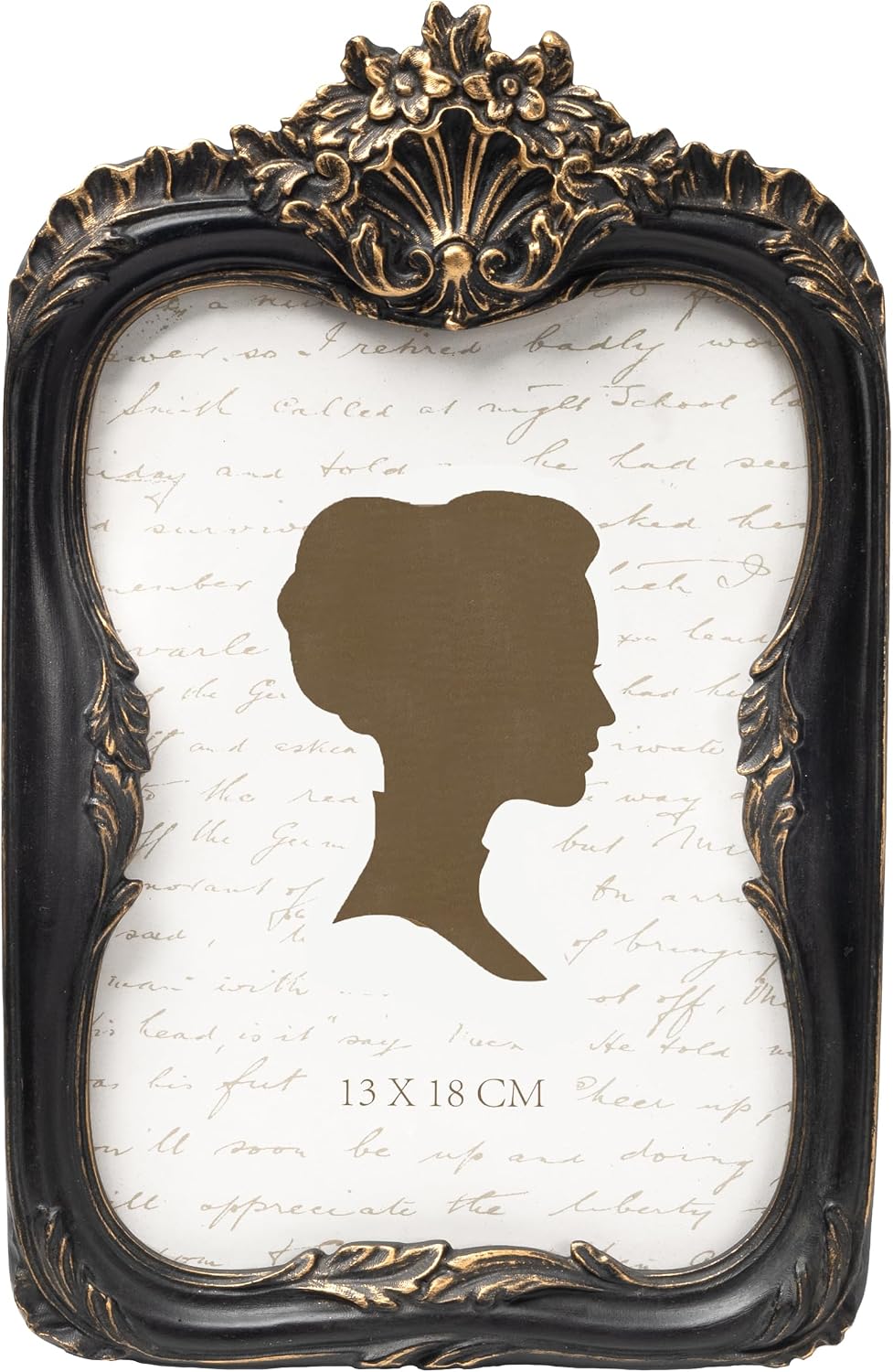 AELS 5x7 Inch Vintage Picture Frame, Elegant Antique Photo Frames with Glass Front, Photo Display, Tabletop Wall Hanging, Gift Ideas, Black and Golden