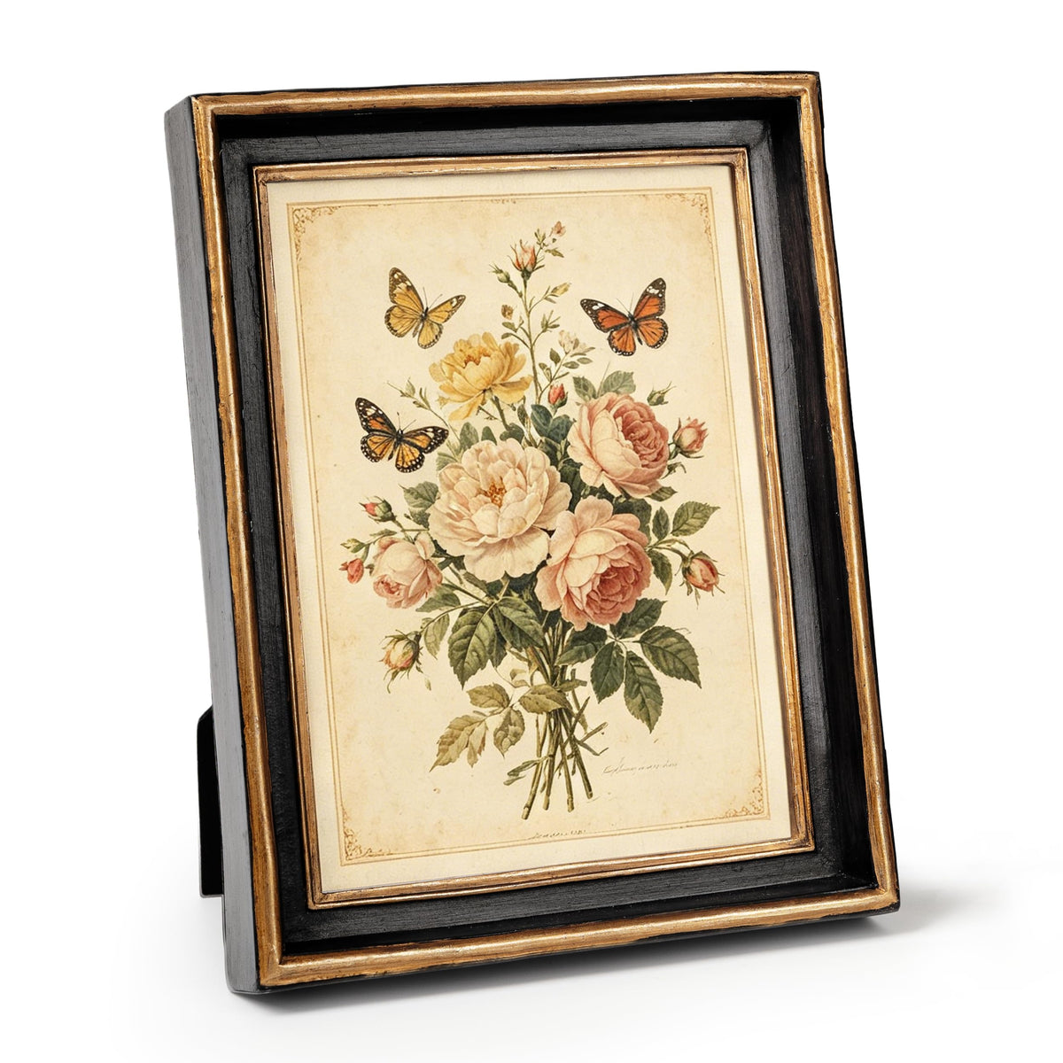 AELS 4x6 Inch Vintage Picture Frame, Elegant Luxury Antique Photo Frames with Glass Front, Photo Display, Tabletop Wall Hanging, Gift Ideas, Pearl Pattern