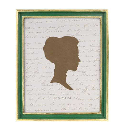 AELS 8x10 Inch Vintage Christmas Picture Frame, Elegant Antique Photo Frames with Glass Front, Photo Display, Tabletop Wall Hanging, Christmas Decoration Gift Ideas, Green with Gold Trim