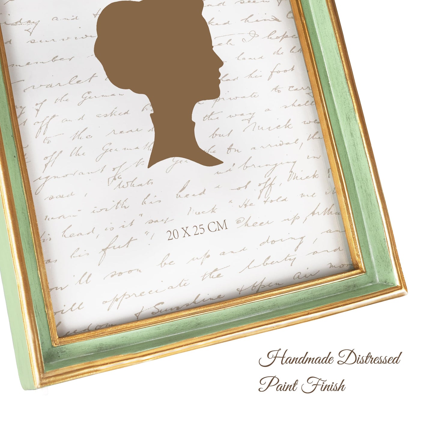 AELS 8x10 Inch Vintage Picture Frame, Elegant Antique Photo Frames with Glass Front, Photo Display, Tabletop Wall Hanging, Gift Ideas, Teal Blue with Gold Trim