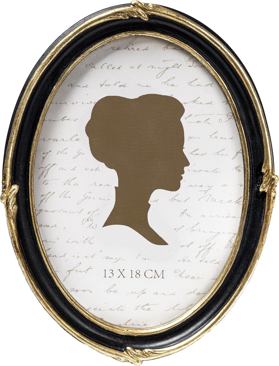 AELS 5x7 Inch Vintage Picture Frame, Oval Antique Photo Frames with Glass Front, Photo Display, Elegant Tabletop Wall Hanging, Gift Ideas, Black and Golden