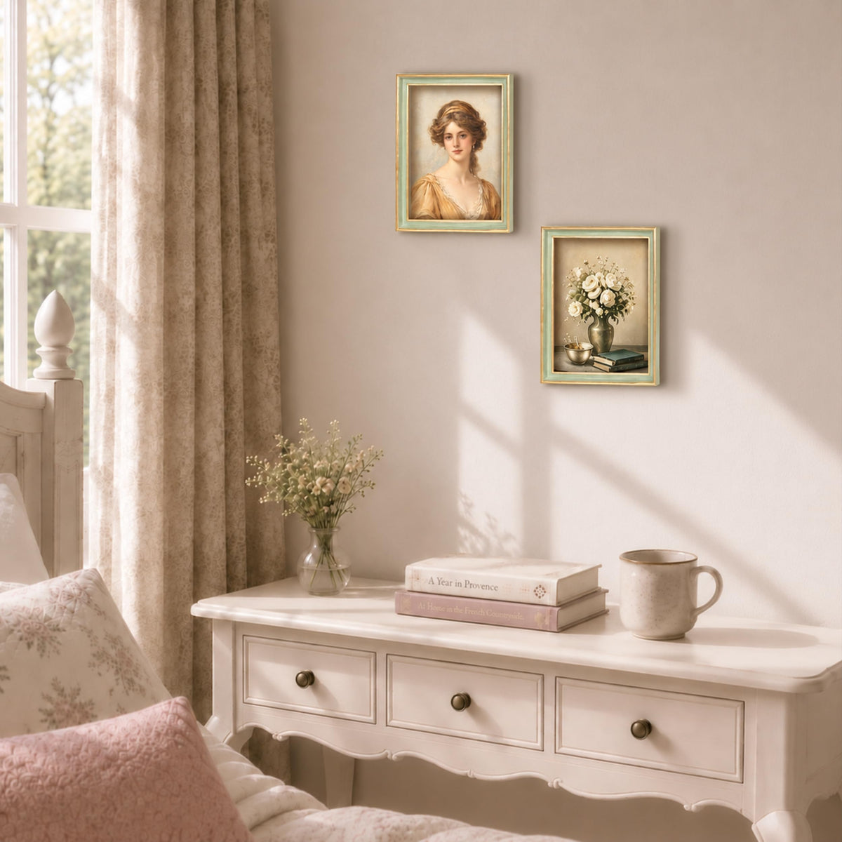 AELS 4x6 Inch Vintage Picture Frame, Elegant Luxury Antique Photo Frames with Glass Front, Photo Display, Tabletop Wall Hanging, Gift Ideas, Pearl Pattern