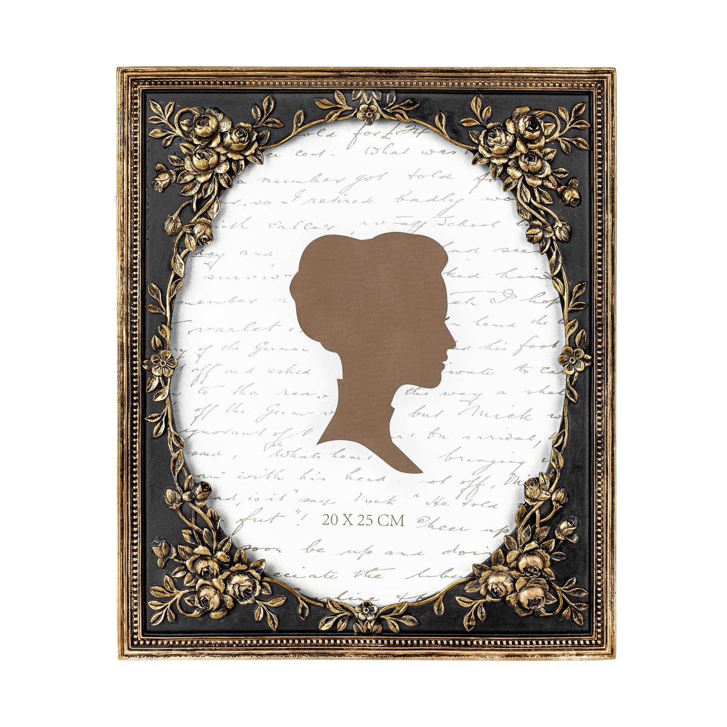 AELS 4x6 Inch Vintage Black Picture Frame, Elegant Antique Photo Frames with Glass Front, Photo Display, Tabletop Wall Hanging, Gift Ideas, Gold and Black