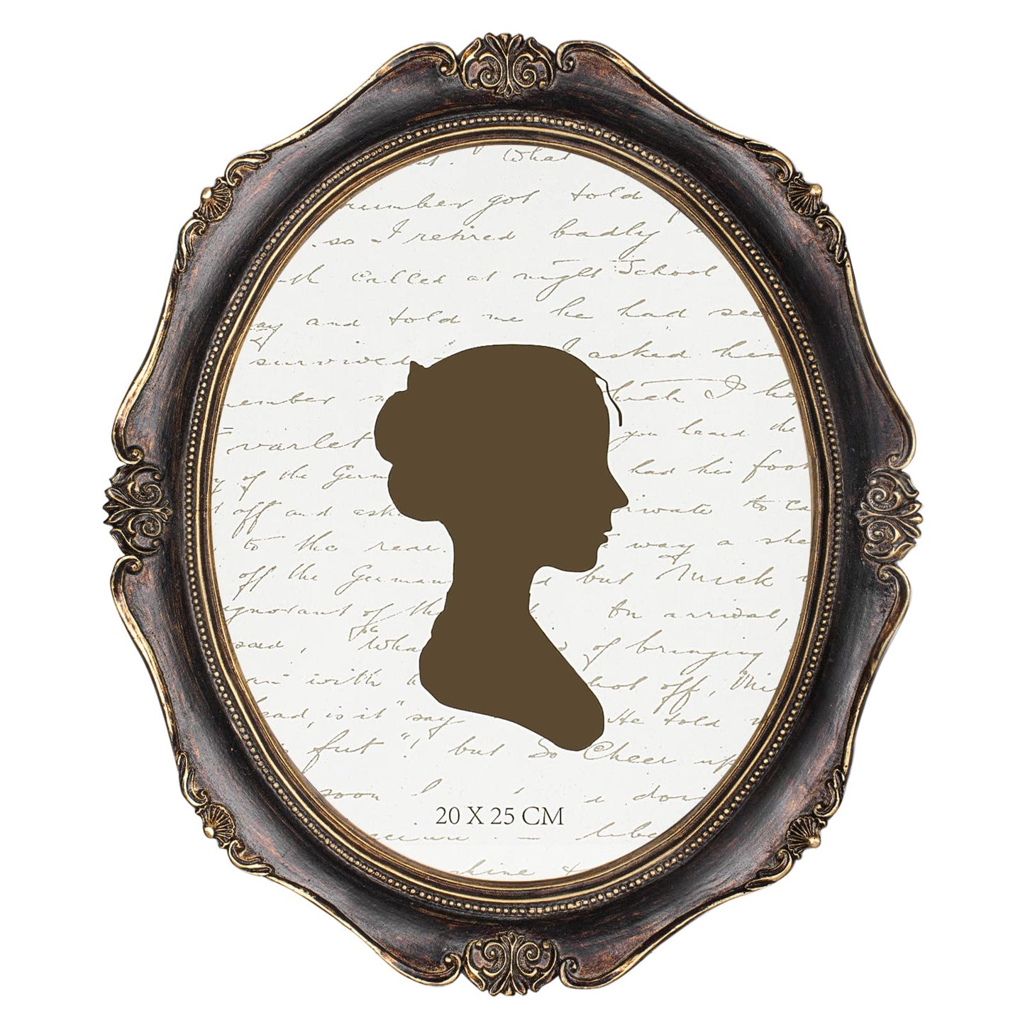AELS 4x6 Inch Vintage Picture Frame, Elegant Antique Photo Frames with Glass Front, Photo Display, Tabletop Wall Hanging, Gift Ideas, Oval