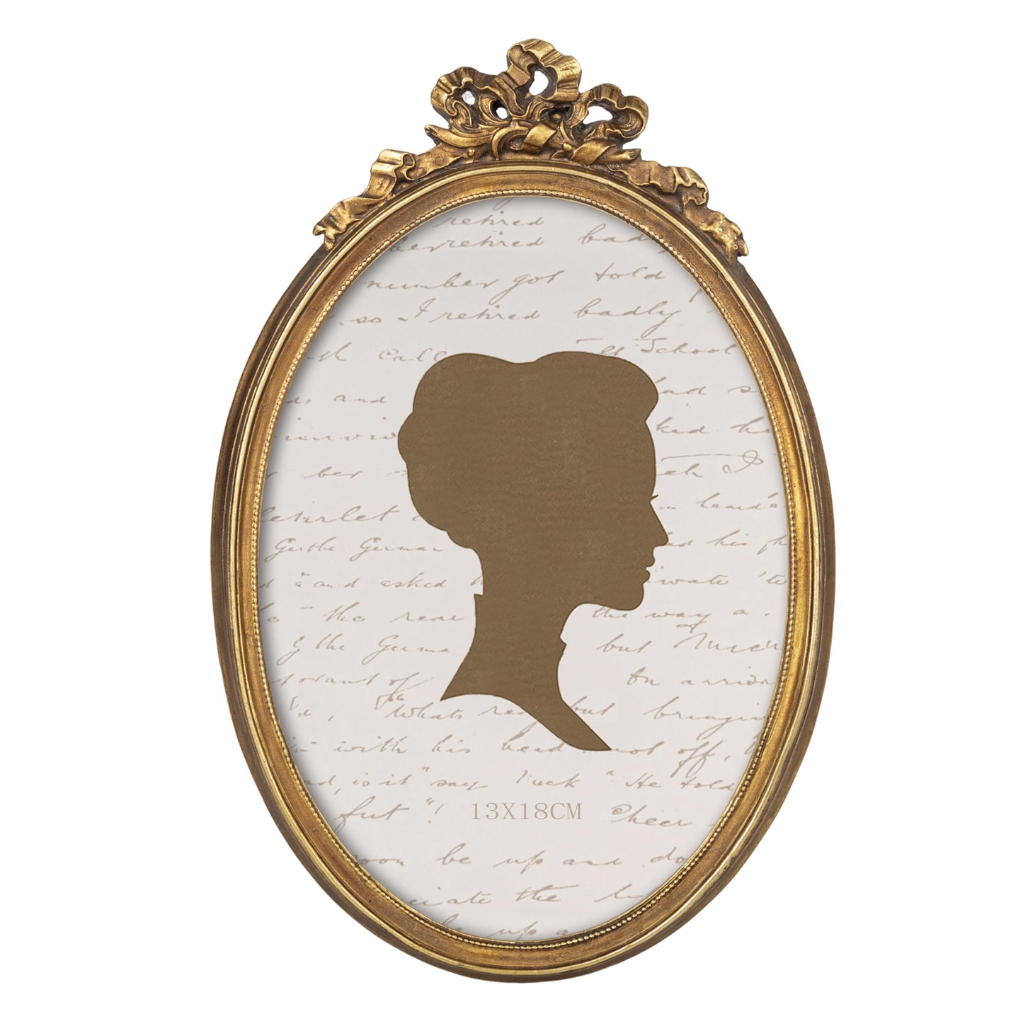 AELS 5x7 Inch Vintage Bow Picture Frame, Elegant Antique Oval Photo Frames with Glass Front, Photo Display, Tabletop Wall Hanging, Gift Ideas, Bronze