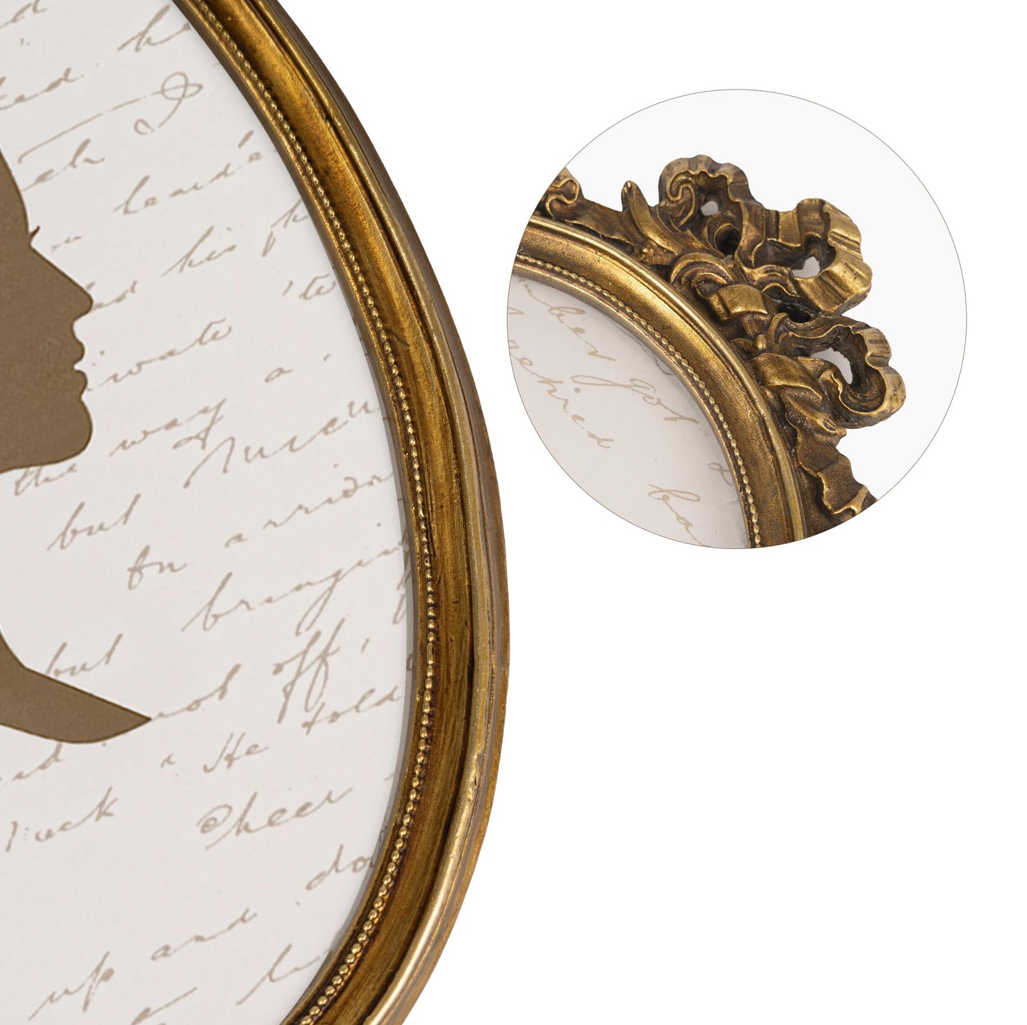 AELS 5x7 Inch Vintage Bow Picture Frame, Elegant Antique Oval Photo Frames with Glass Front, Photo Display, Tabletop Wall Hanging, Gift Ideas, Bronze