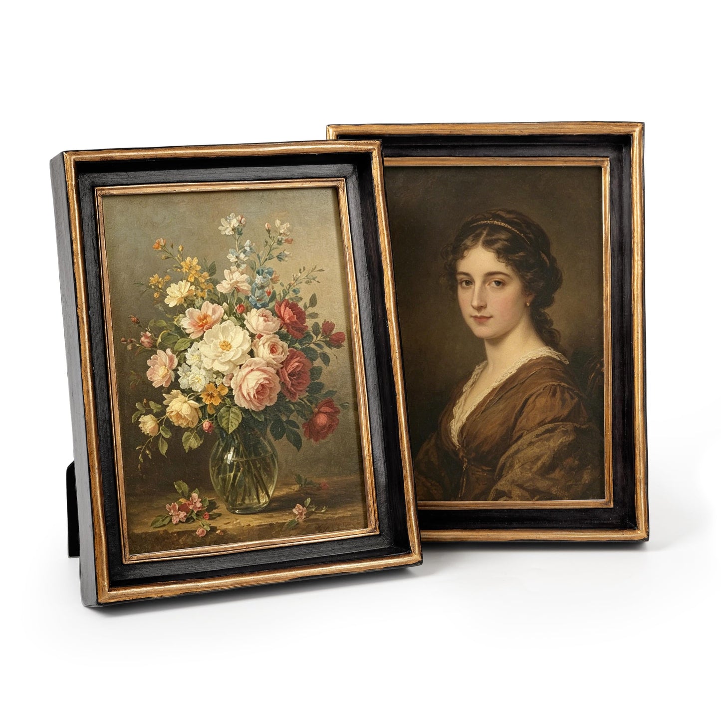 AELS 8x10 Inch Vintage Picture Frame, Elegant Antique Photo Frames with Glass Front, Photo Display, Tabletop Wall Hanging, Gift Ideas, Teal Blue with Gold Trim