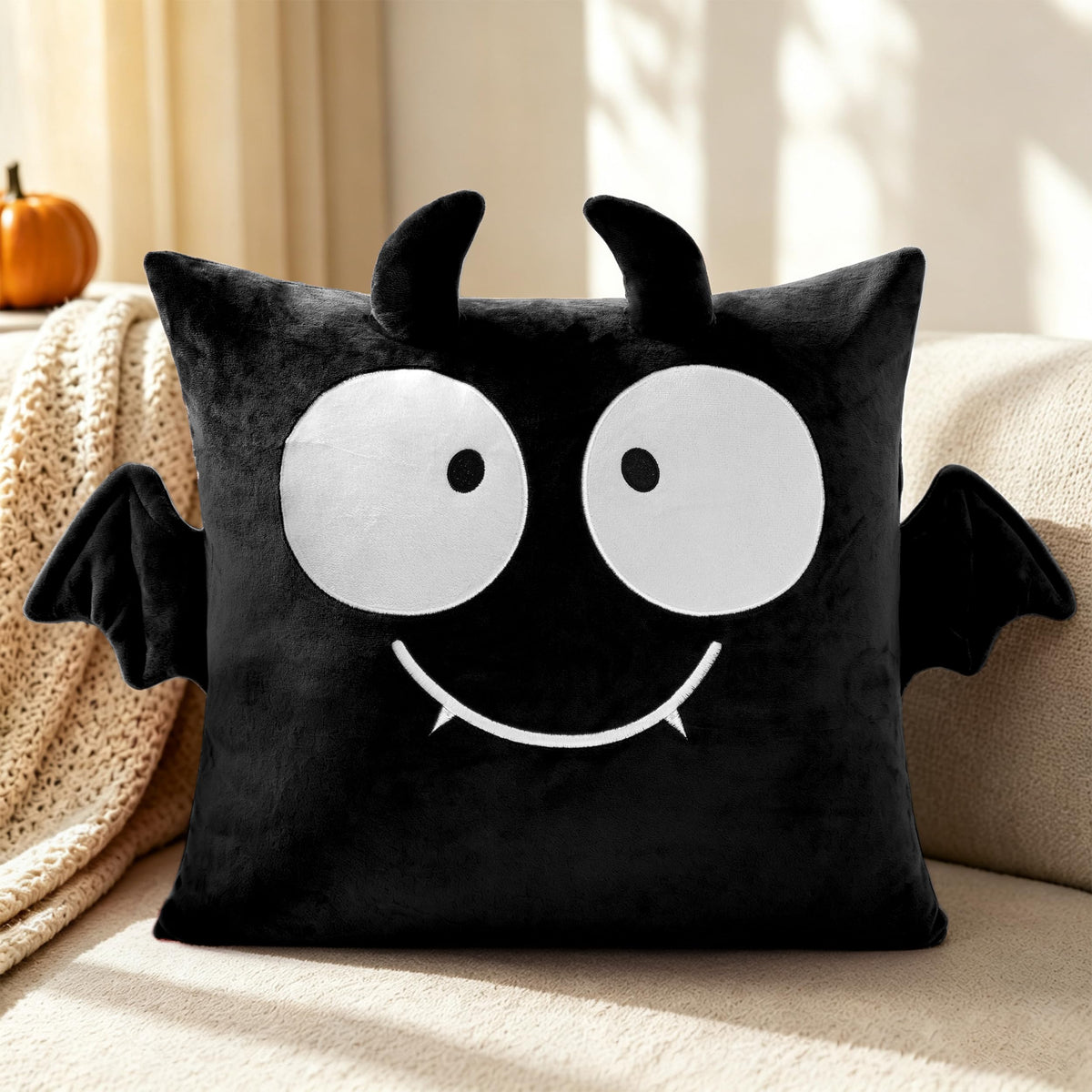 AELS Halloween Monster Pillow Covers 18x18 Inch Set of 2, Red