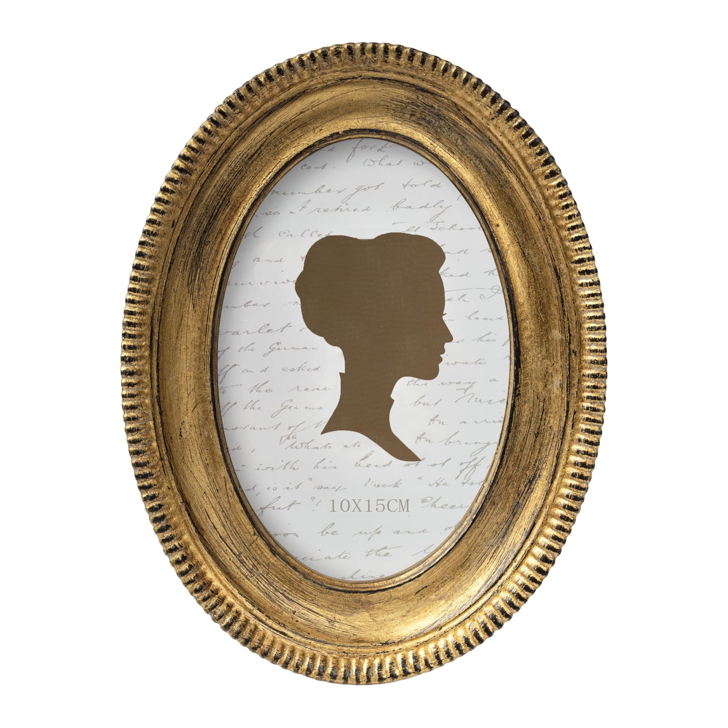 AELS 5x7 Inch Vintage Oval Picture Frame, Elegant Antique Ridged Design Photo Frames with Glass Front, Photo Display, Tabletop Wall Hanging, Gift Ideas, Distressed Bronze