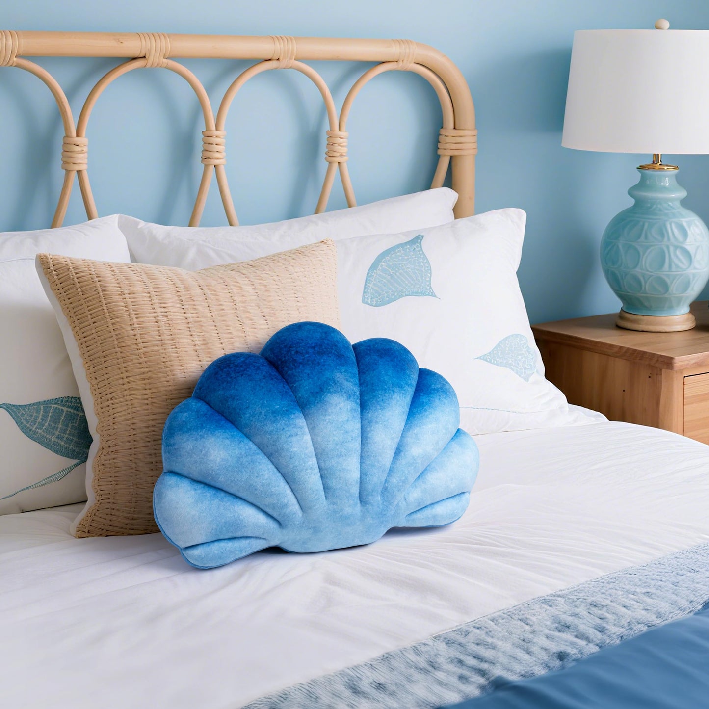 AELS Shell Pillow, 19.5"x13" Taylor Inspired Coastal Throw Pillows, Beach Ocean Nautical Themed Soft Decorative Throw Pillows for Taylor Fans, Cute Pillow for Couch Sofa Bed Living Room, Ombre Pink