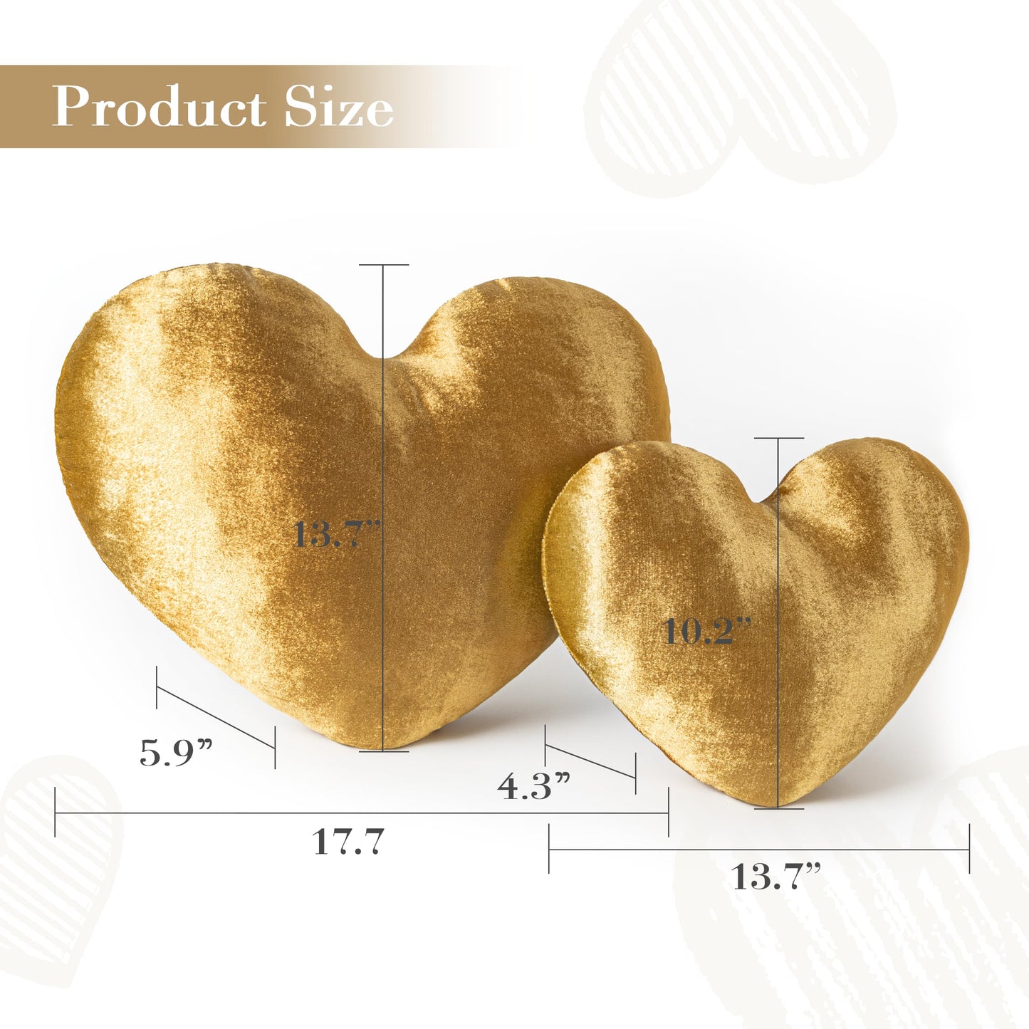 AELS Heart Shaped Pillow, 20 Inches Heart Decorative Throw Pillows, Faux Fur Love Cute Pillows, Valentines Day Decorations, Wedding Decor, Living Room Bedroom Nursery Decor, White