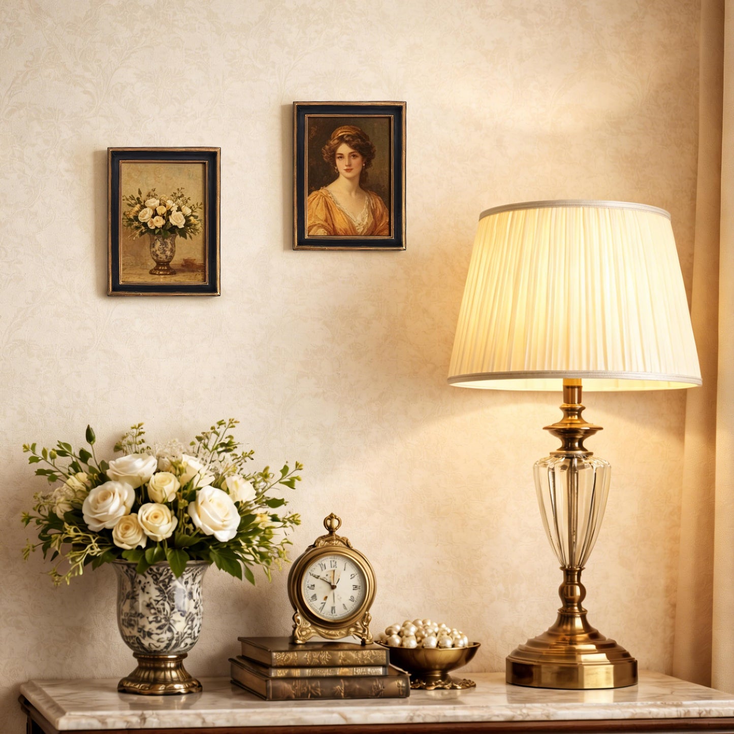 AELS 8x10 Inch Vintage Picture Frame, Elegant Antique Photo Frames with Glass Front, Photo Display, Tabletop Wall Hanging, Gift Ideas, Teal Blue with Gold Trim
