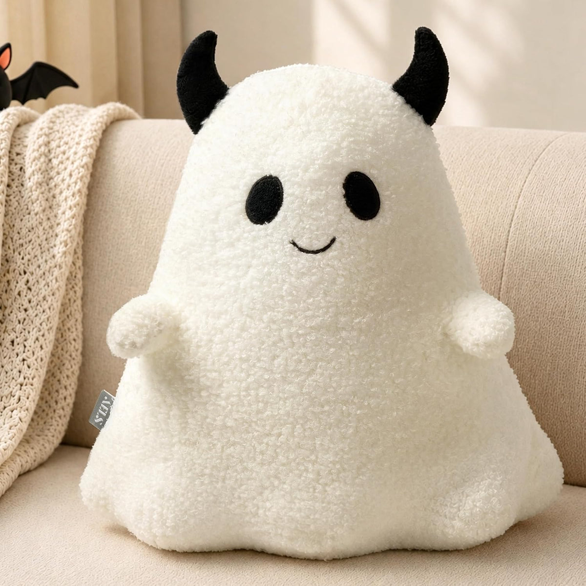 AELS Ghost Throw Pillows Set of 2, Spooky Halloween Decorative Pillow