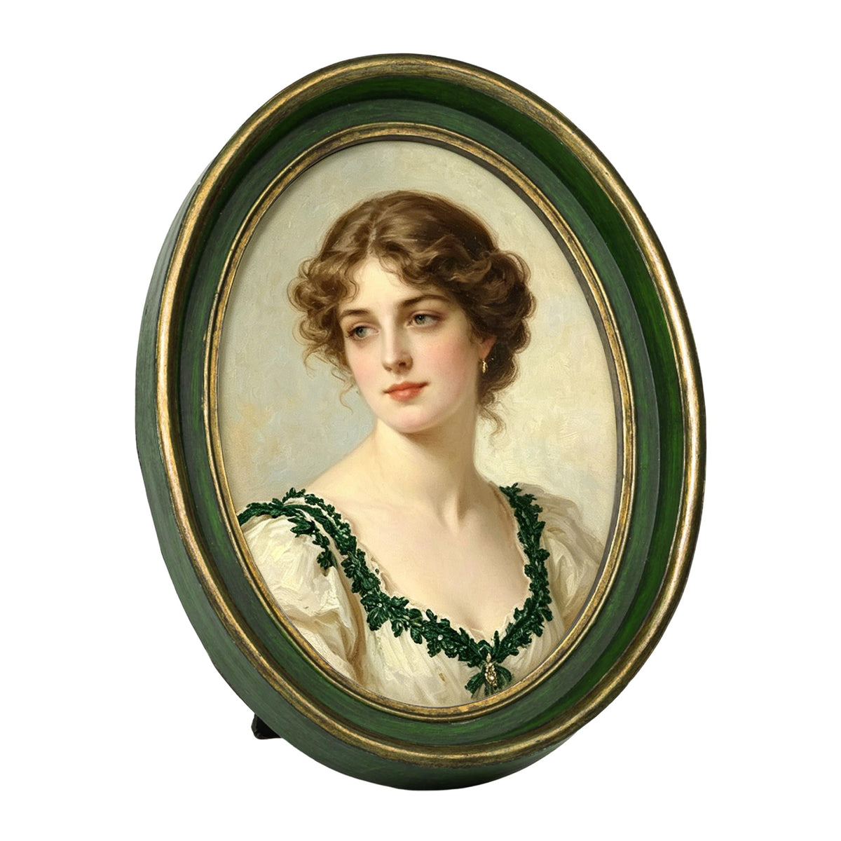 AELS 4x6 Inch Vintage Picture Frame, Elegant Antique Photo Frames with Glass Front, Photo Display, Tabletop Wall Hanging, Gift Ideas, Black Oval with Gold Trim