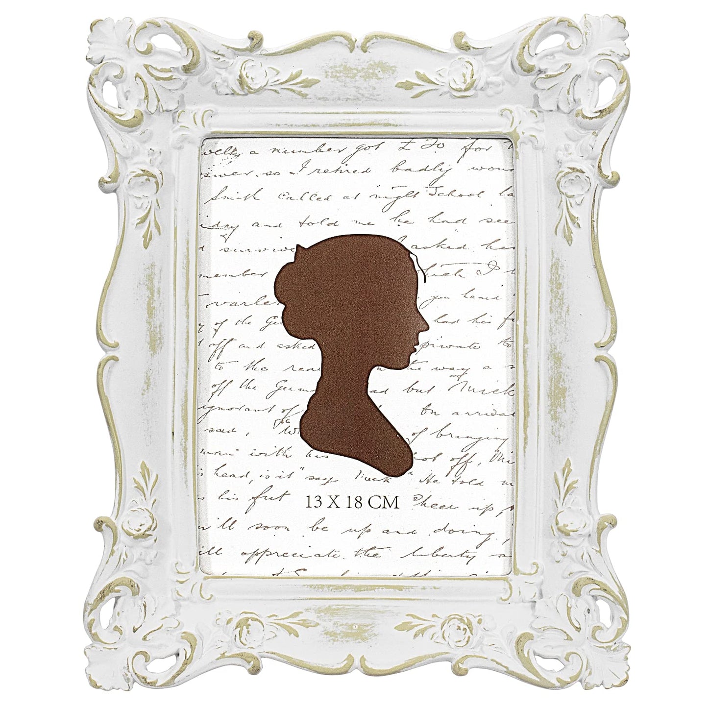 AELS 5x7 Inch Vintage Picture Frame, Elegant Antique Photo Frames with Glass Front, Photo Display, Tabletop Wall Hanging, Gift Ideas, Off White
