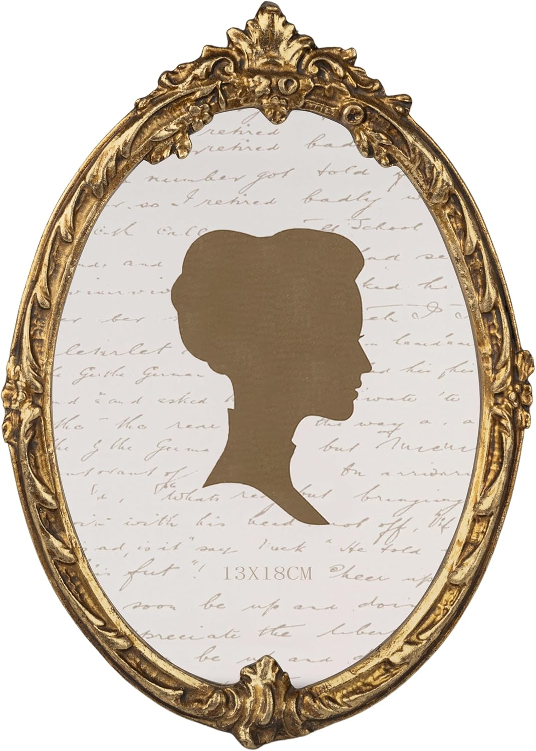 AELS 5x7 Inch Vintage Gold Picture Frame, Elegant Antique Oval Photo Frames with Glass Front, Photo Display, Tabletop Wall Hanging, Gift Ideas