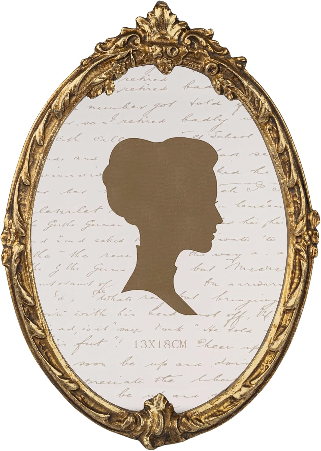AELS 5x7 Inch Vintage Gold Picture Frame, Elegant Antique Oval Photo Frames with Glass Front, Photo Display, Tabletop Wall Hanging, Gift Ideas
