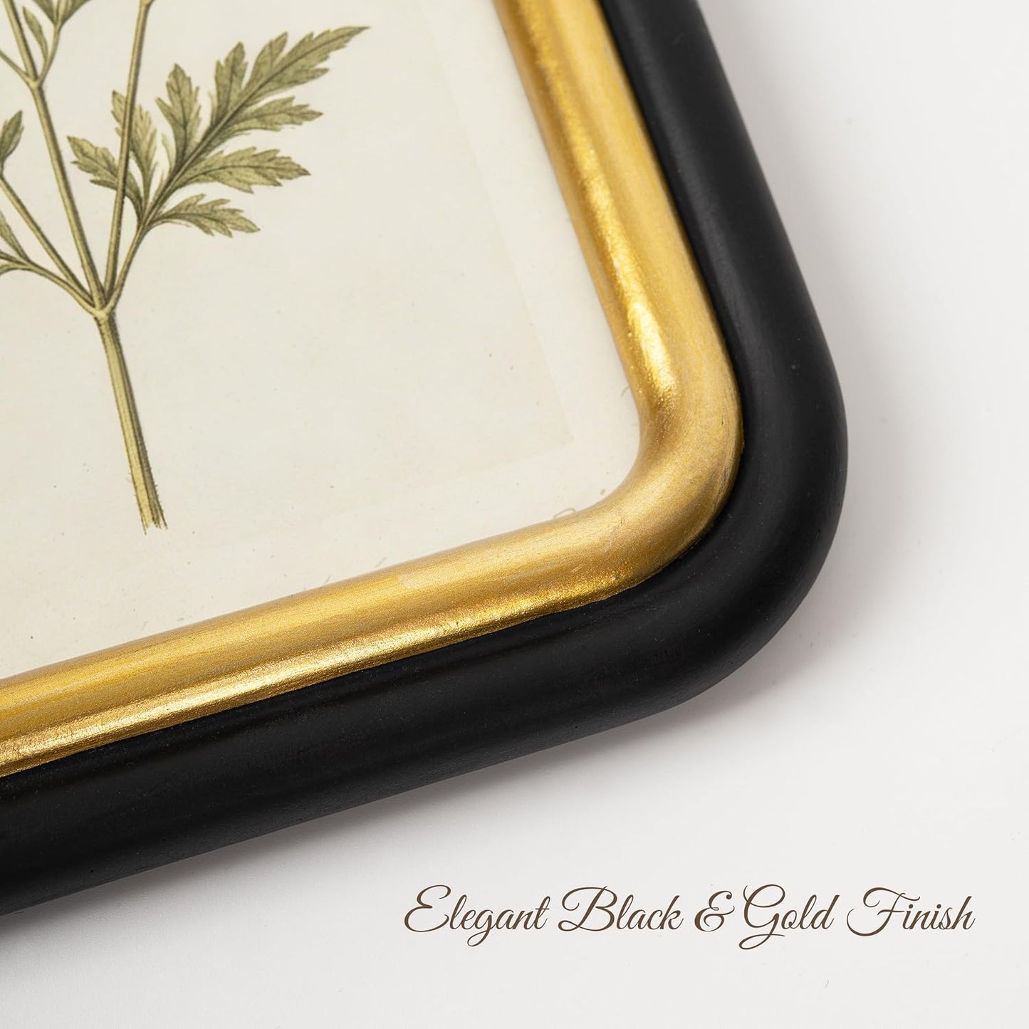 AELS 5x7 Inch Black Gold Vintage Picture Frame, Elegant Antique Photo Frames with Glass Front, Photo Display, Tabletop Wall Hanging, Gift Ideas