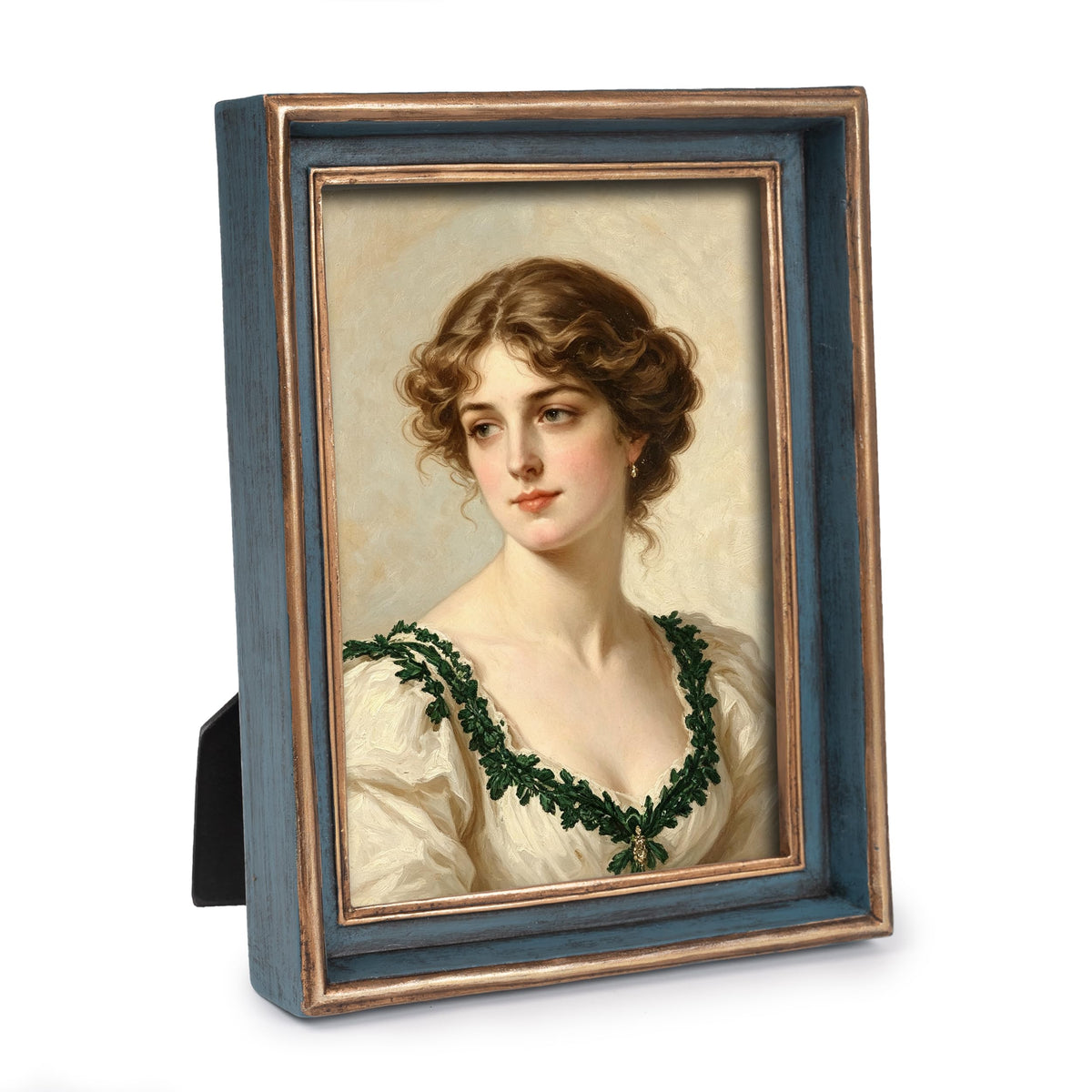 AELS 4x6 Inch Vintage Picture Frame, Elegant Luxury Antique Photo Frames with Glass Front, Photo Display, Tabletop Wall Hanging, Gift Ideas, Pearl Pattern