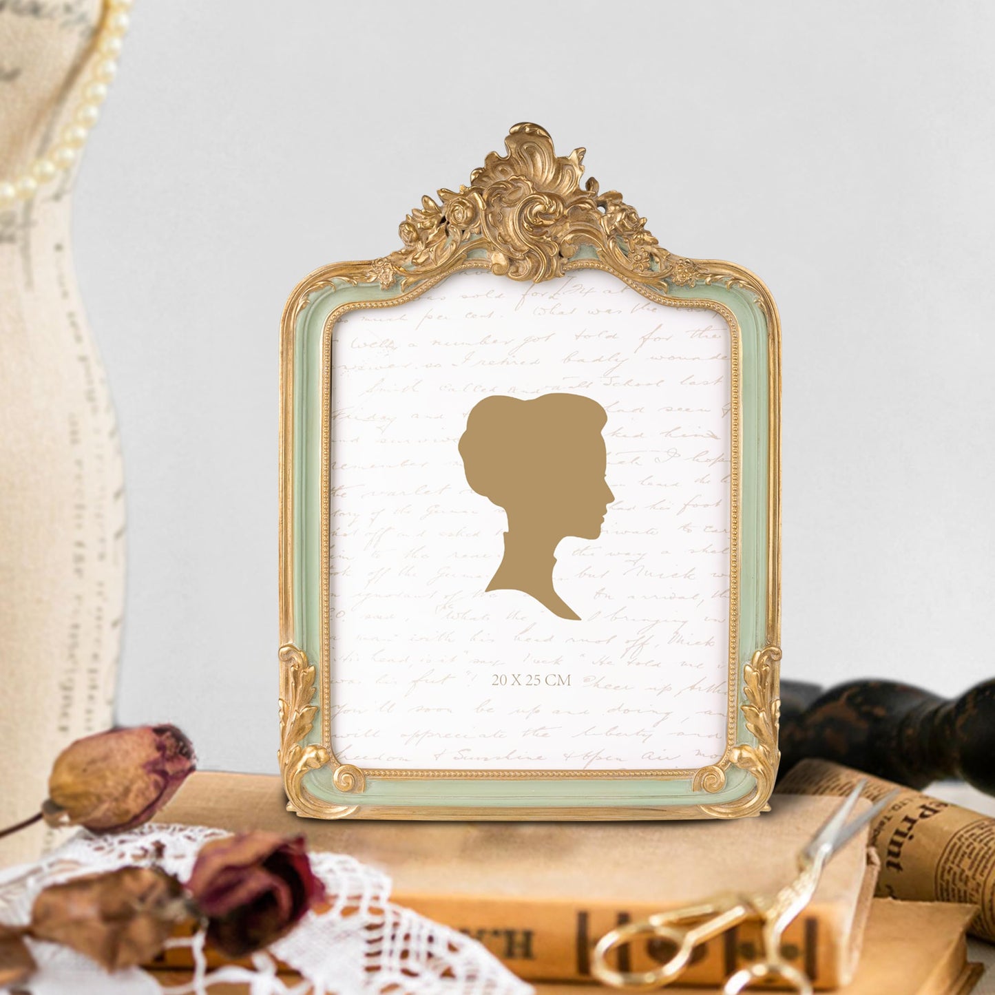 AELS 4x6 Inch Vintage Picture Frame, Elegant Antique Photo Frames with Glass Front, Photo Display, Tabletop Wall Hanging, Gift Ideas