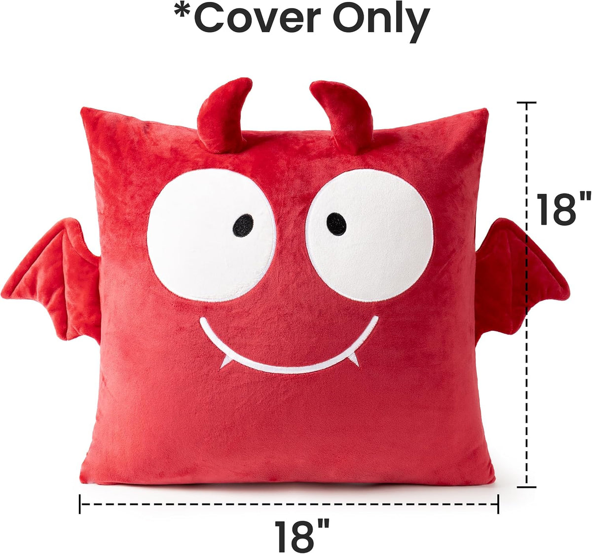 AELS Halloween Monster Pillow Covers 18x18 Inch Set of 2, Red