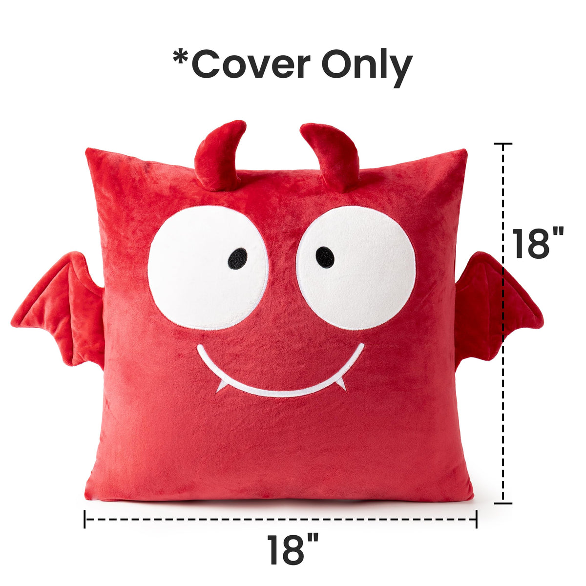 AELS Halloween Monster Pillow Covers 18x18 Inch Set of 2, Red