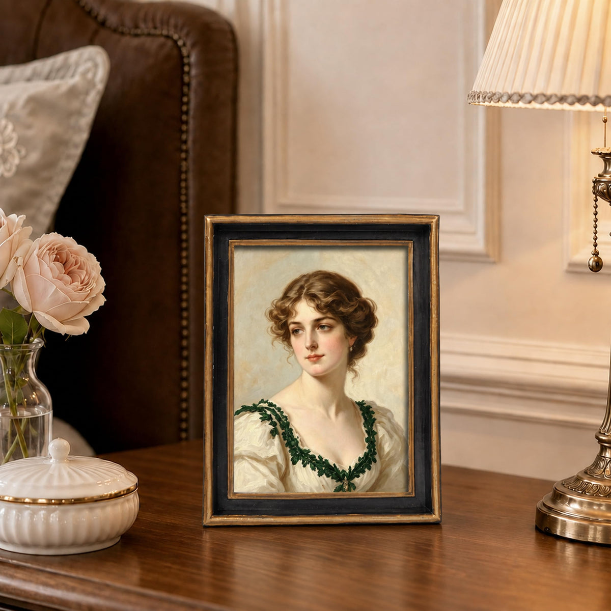 AELS 4x6 Inch Vintage Picture Frame, Elegant Luxury Antique Photo Frames with Glass Front, Photo Display, Tabletop Wall Hanging, Gift Ideas, Pearl Pattern