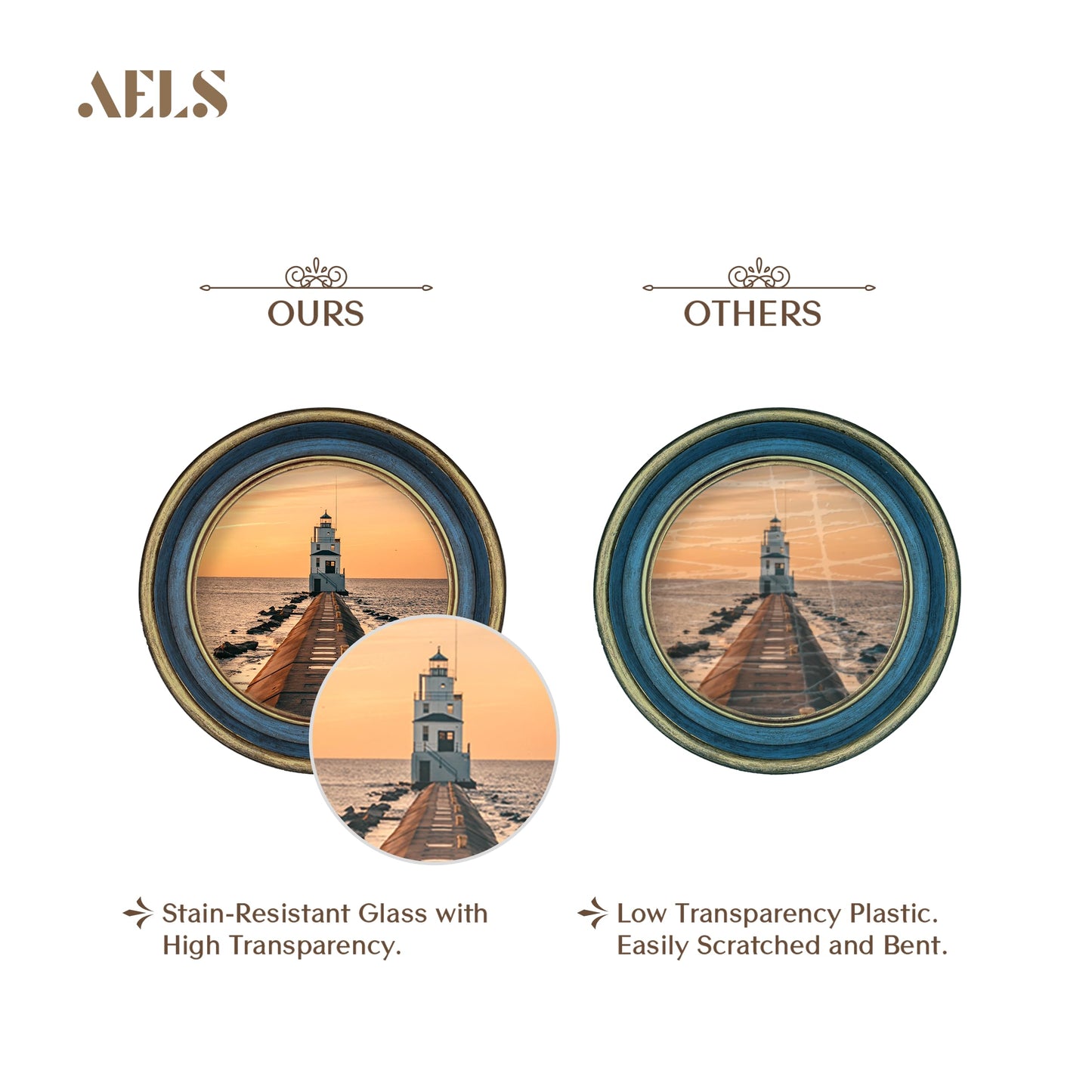 AELS 2.5x3.5 Inch Small Wallet Size Vintage Picture Frame, Elegant Antique Mini Photo Frames with Glass Front, Photo Display, Tabletop Wall Hanging, Gift Ideas, Black Oval with Gold Trim