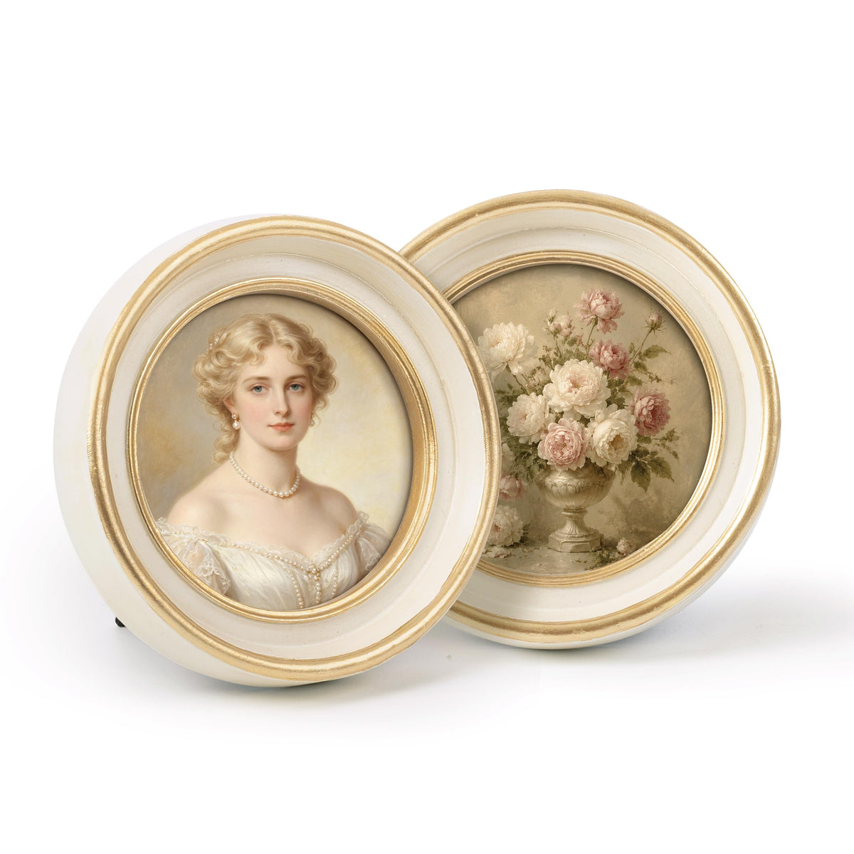 AELS 4x6 Inch Vintage Picture Frame, Elegant Antique Photo Frames with Glass Front, Photo Display, Tabletop Wall Hanging, Gift Ideas, Black Oval with Gold Trim
