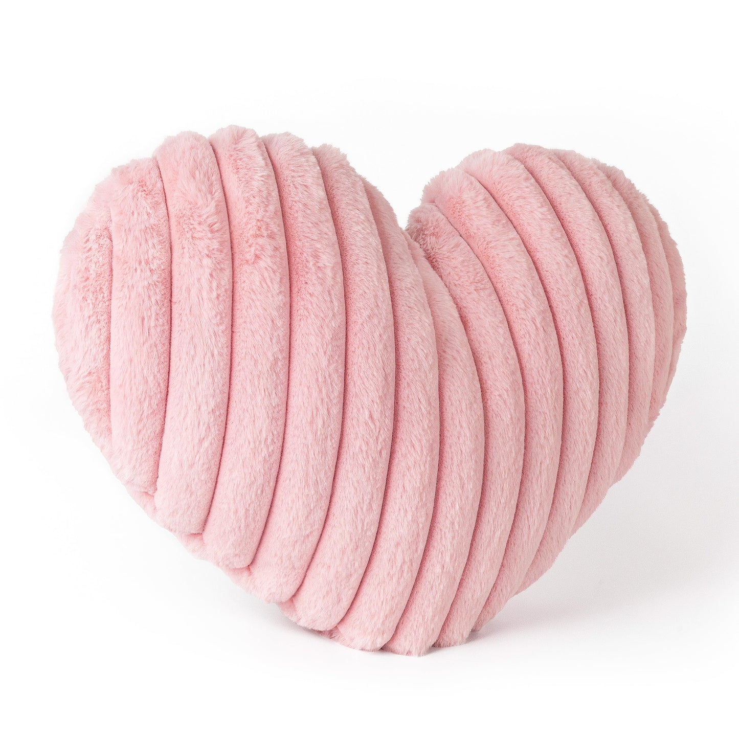 AELS Heart Shaped Pillow, 20 Inches Heart Decorative Throw Pillows, Faux Fur Love Cute Pillows, Valentines Day Decorations, Wedding Decor, Living Room Bedroom Nursery Decor, White