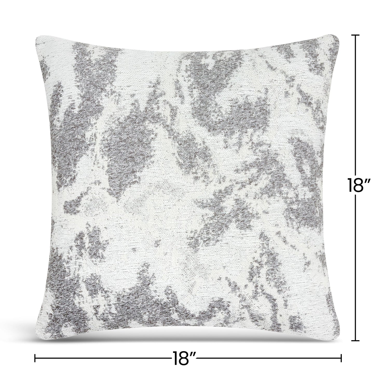 AELS Decorative Throw Pillow Covers 18x18, Set of 2, Abstract Jacquard Textured Pillow Case, Modern Cushion Case for Bed Couch Sofa, Ombre Gray (Covers Only)