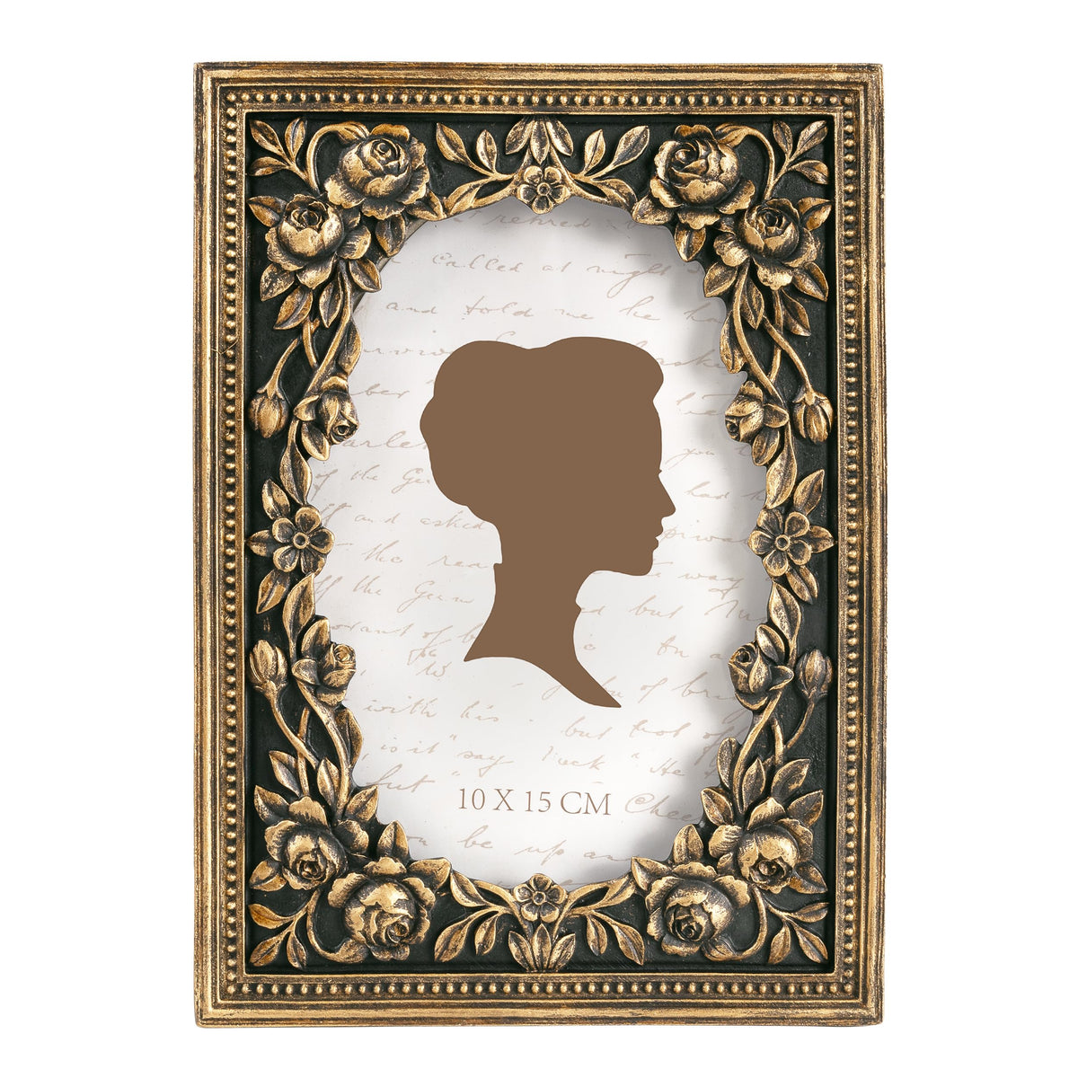 AELS 5x7 Inch Vintage Black Picture Frame, Elegant Antique Photo Frames with Glass Front, Photo Display, Tabletop Wall Hanging, Gift Ideas, Gold and Black