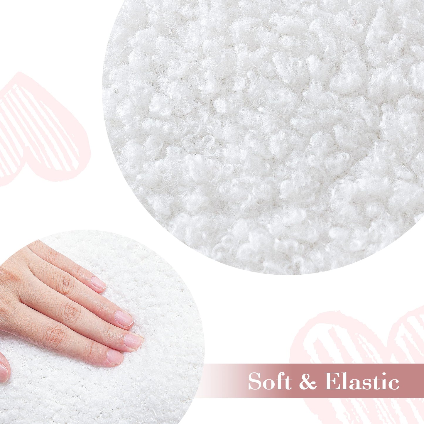 AELS Heart Shaped Pillow, 20 Inches Heart Decorative Throw Pillows, Faux Fur Love Cute Pillows, Valentines Day Decorations, Wedding Decor, Living Room Bedroom Nursery Decor, White