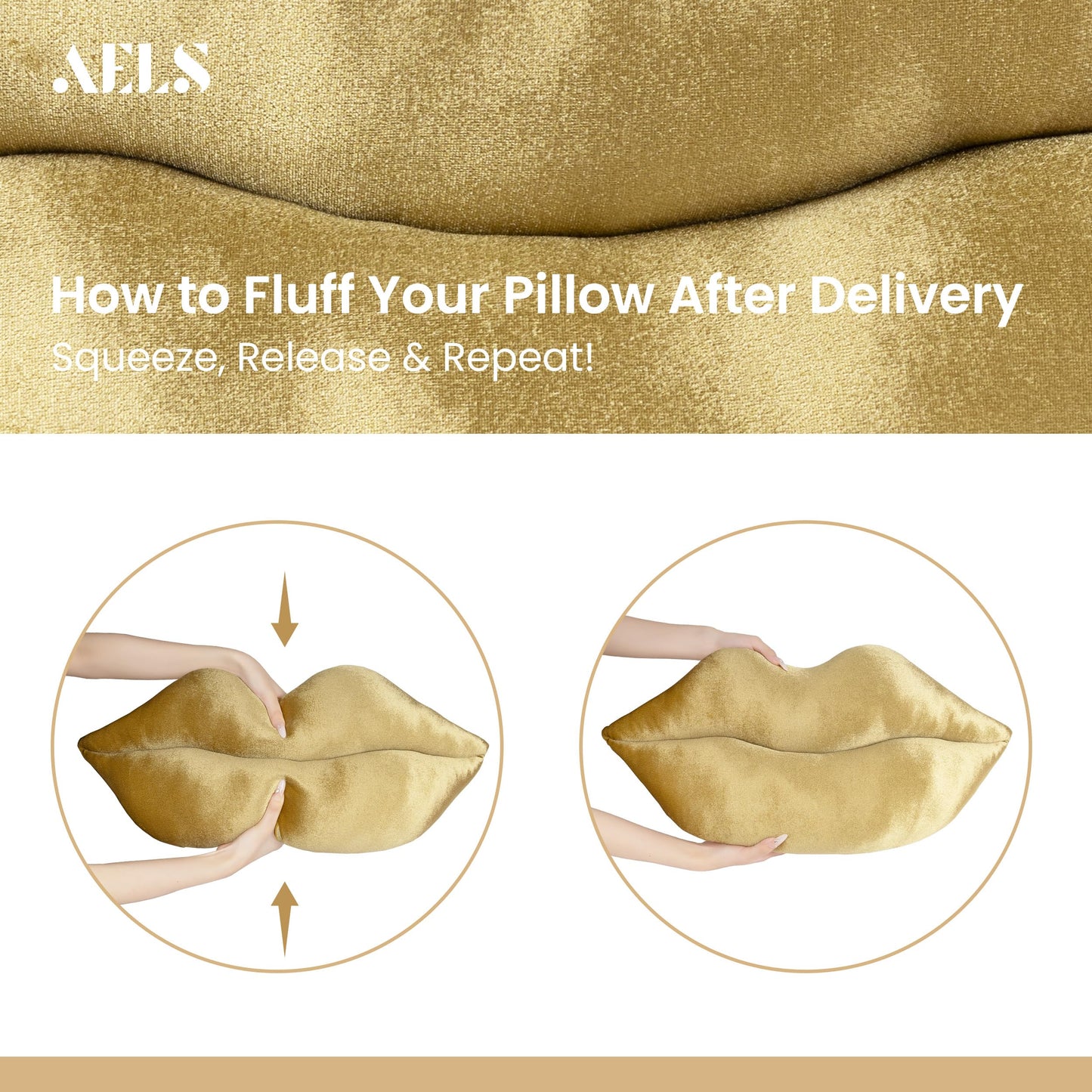 AELS 3D Large Lips Throw Pillows, Soft Decorative Love Pillows, Velvet Cute Pillow, 24 x 12 inches for Couch, Sofa, Bed, Living Room, Bedroom, Red
